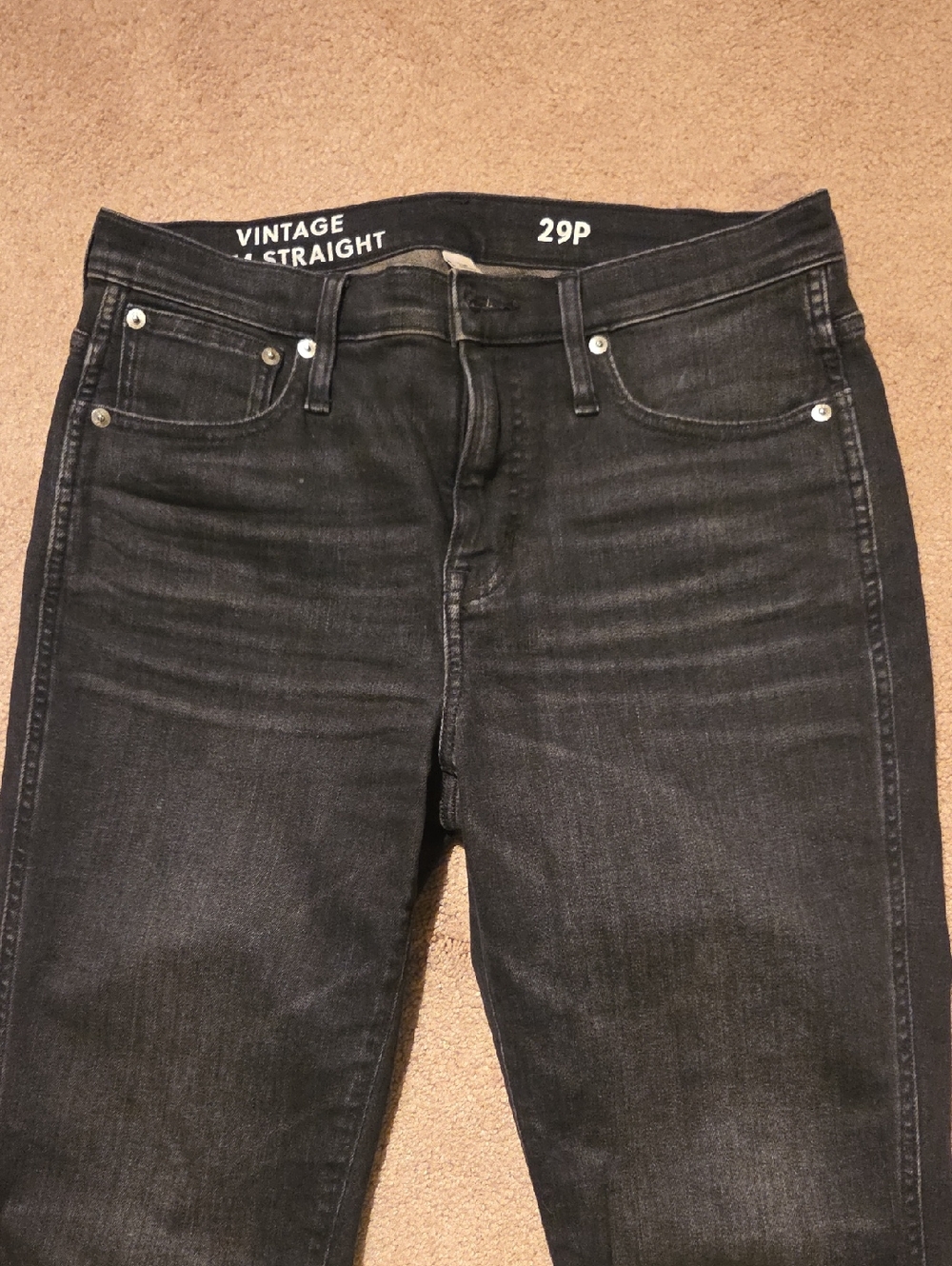 Vintage Slim Straight J CREW Jeans - Black - 29P